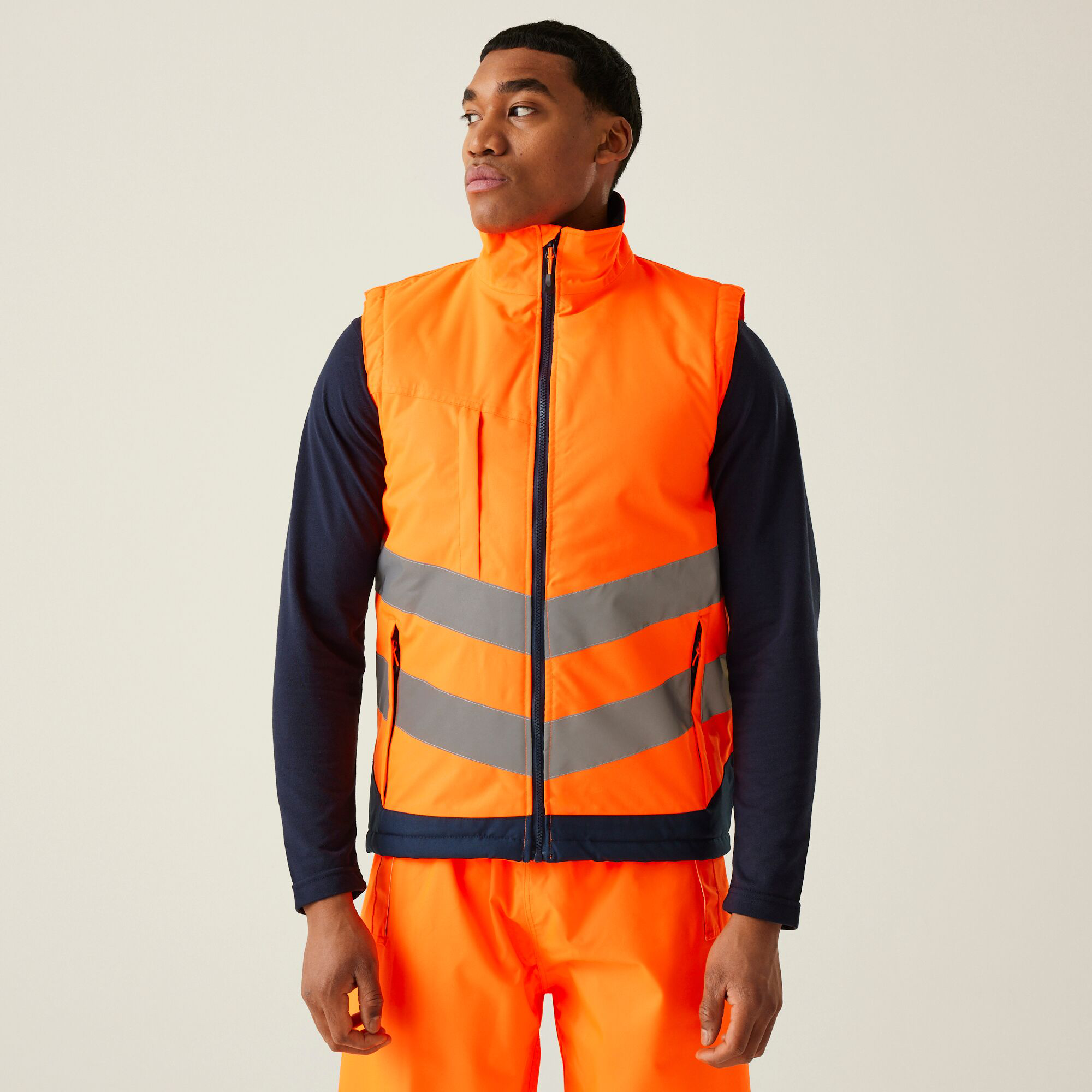 HI-VIS PRO TWO-TONE INSULATED BODYWARMER