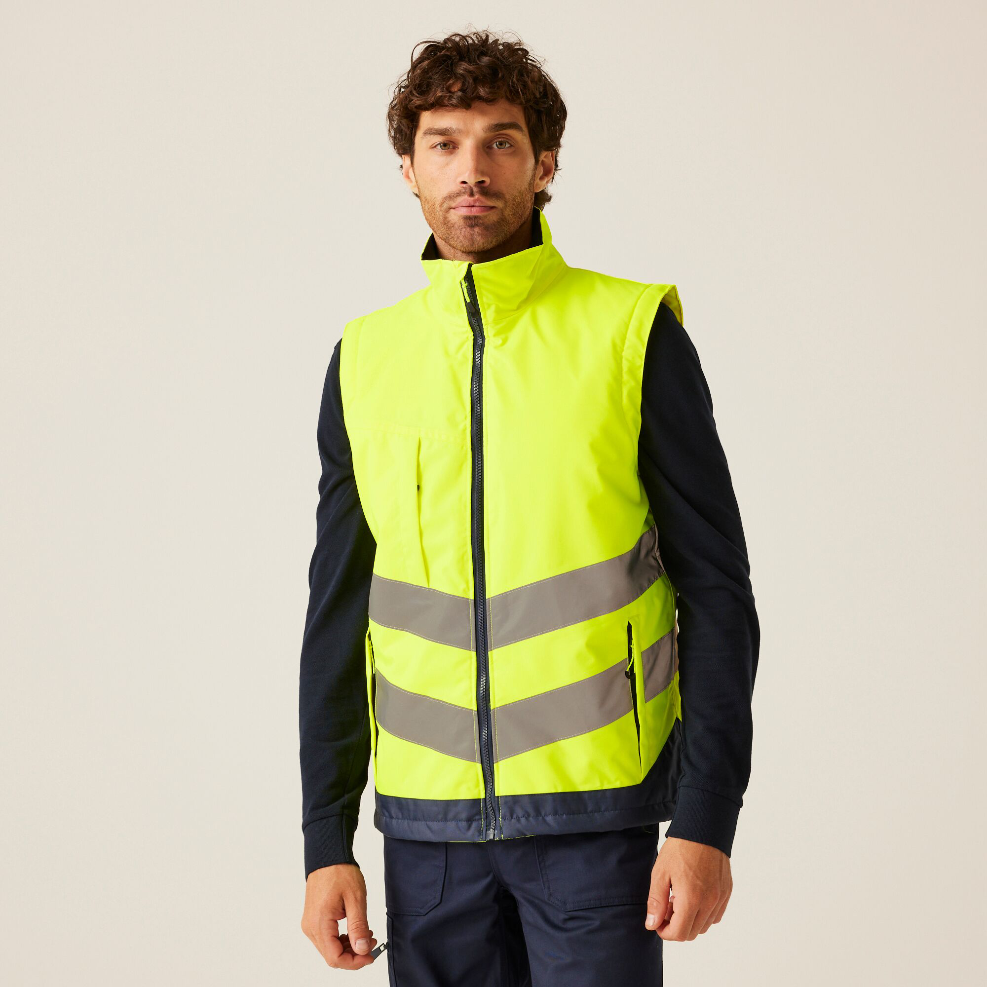 HI-VIS PRO TWO-TONE INSULATED BODYWARMER