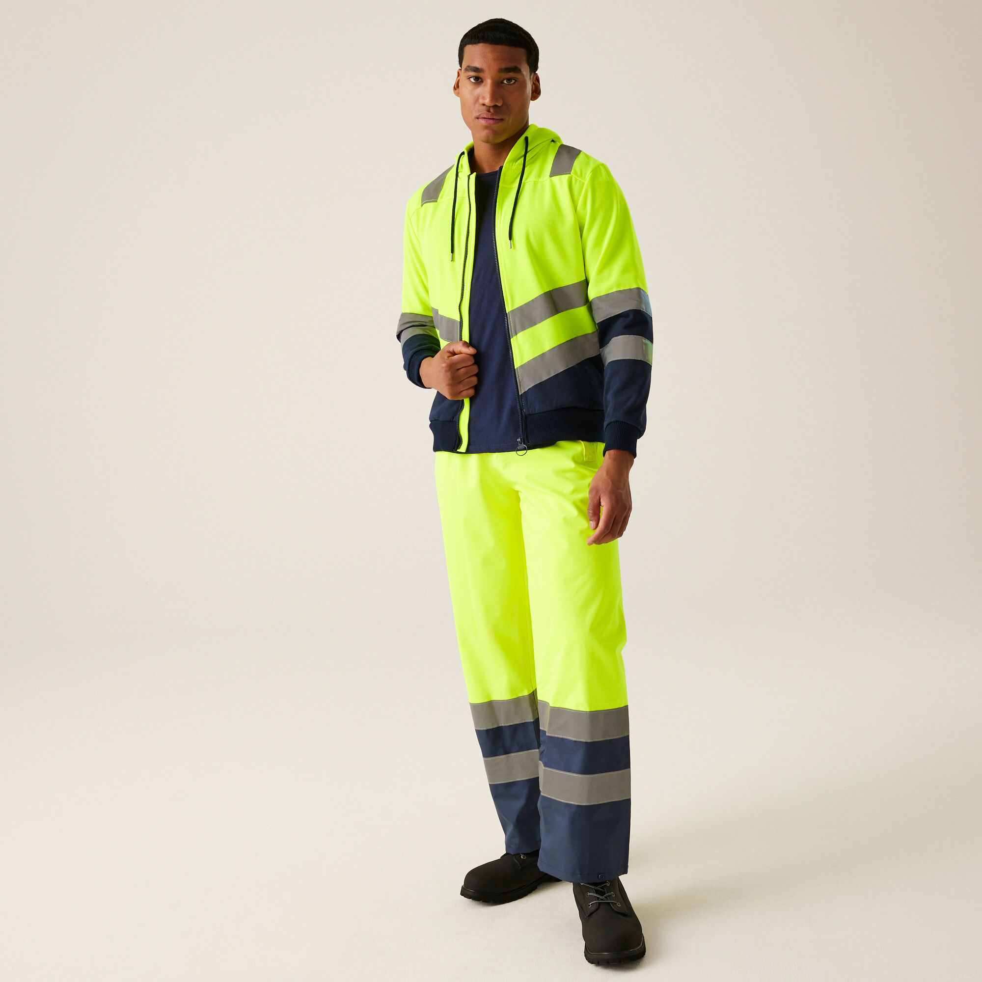 HI-VIS PRO TWO-TONE FULL-ZIP HOODIE
