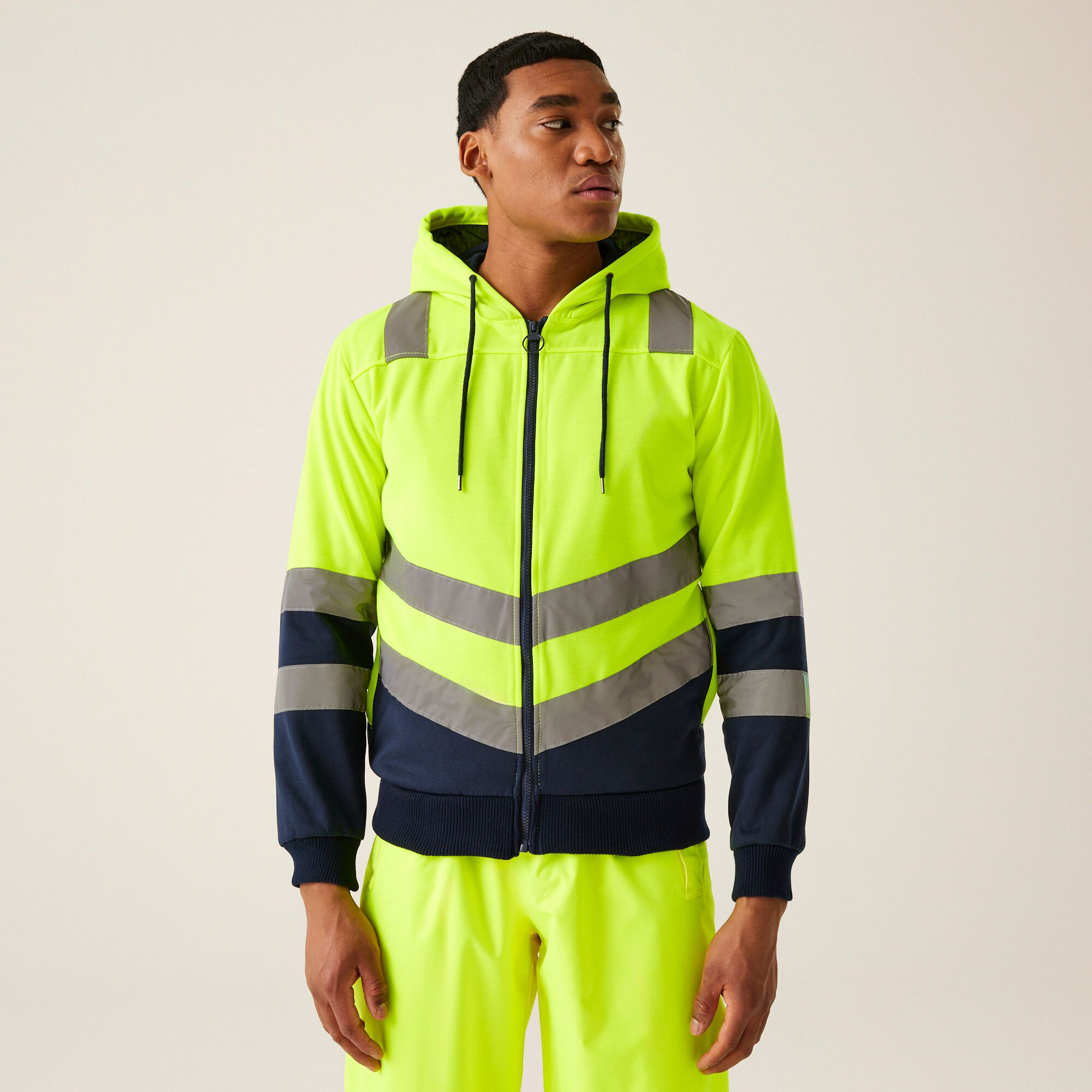 HI-VIS PRO TWO-TONE FULL-ZIP HOODIE
