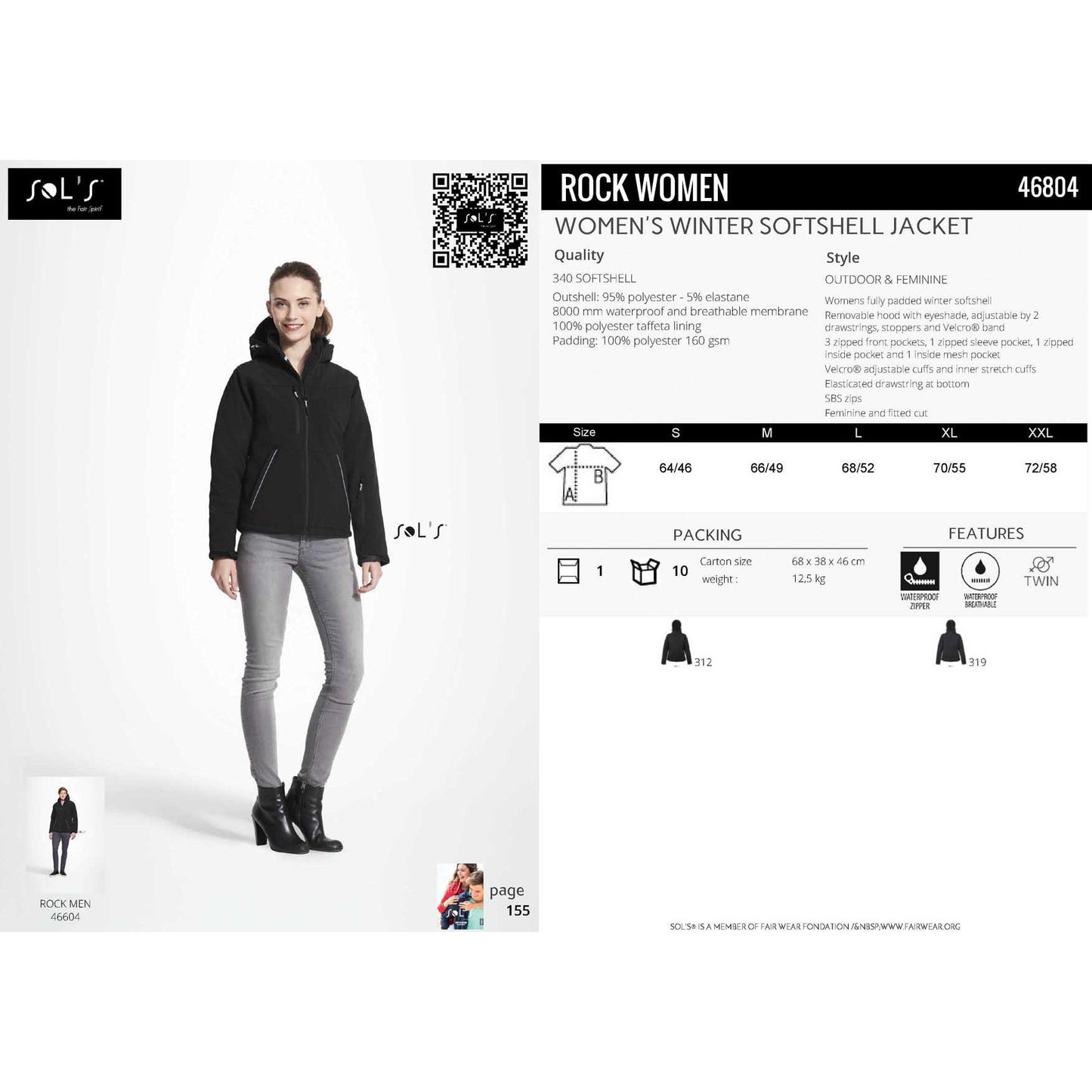 ROCK Women's Winter Softshell Jacket
