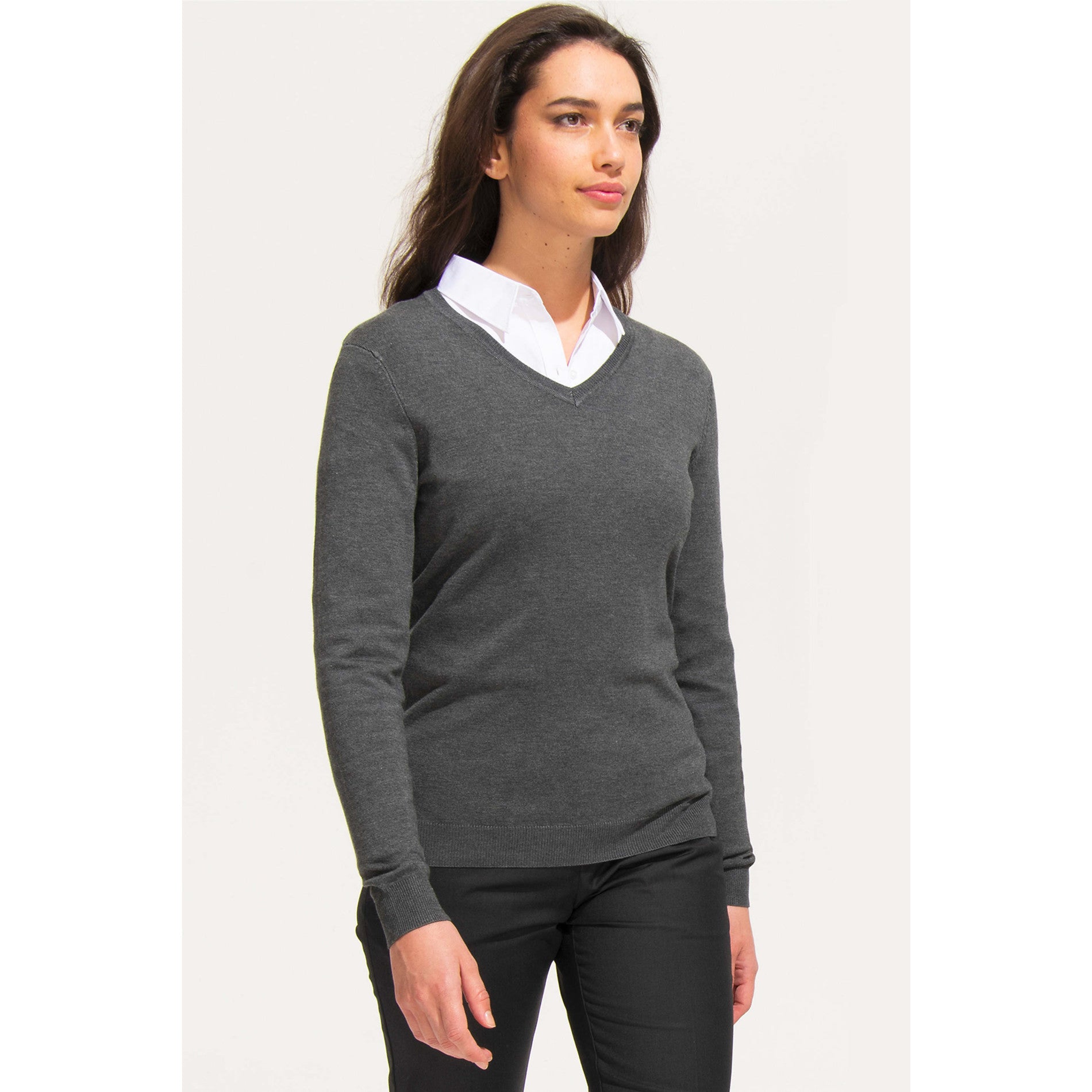 01711 SOL'S GLORY WOMEN V-NECK SWEATER 334