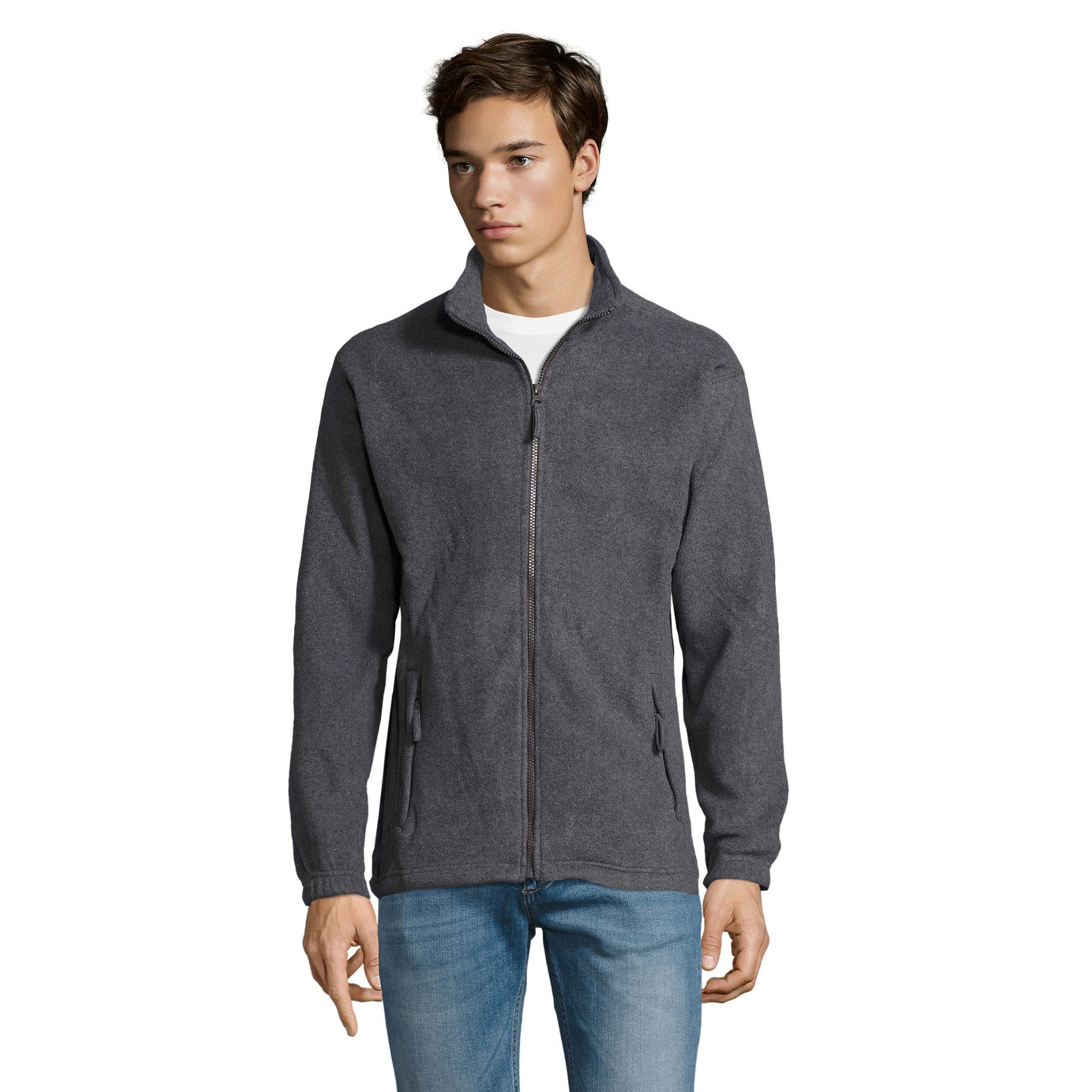 NORTH 55000 MEN'S ZIPPED FLEECE JACKET